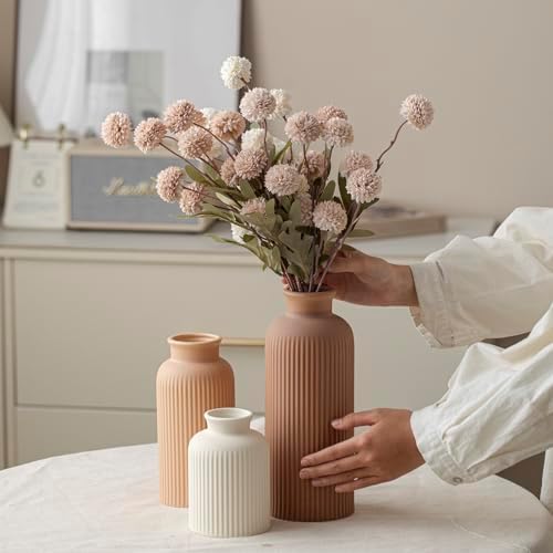 Large Modern Ceramic Vase Set / Large Coffee Mix
