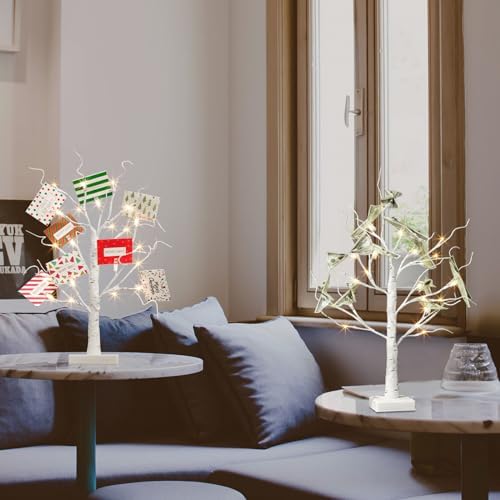 EAMBRITE Christmas Tree with Gift Cards, Money Tree Gift Holder 2 FT 24 LED
