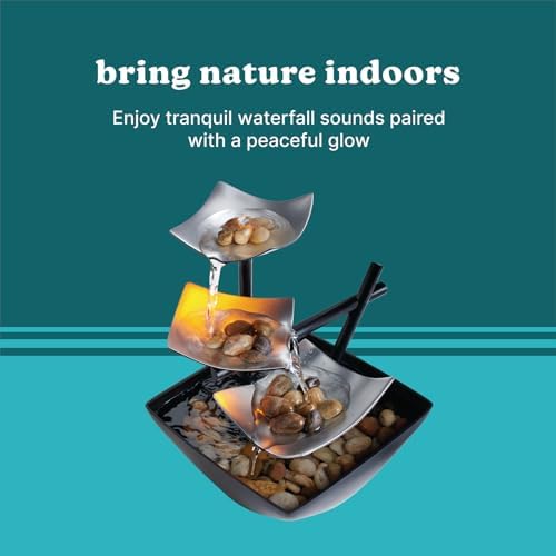 Homedics Tabletop Water Fountain, Home Décor Soothing Sound Machine