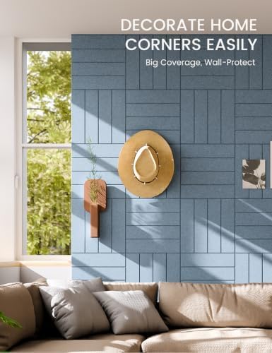 Fluxynara Felt Bulletin Board & Cork Board Alternative, Dusty Blue
