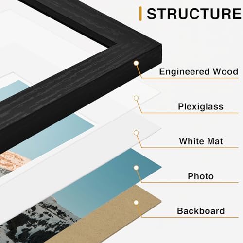 Vittanly 15 Pack Picture Frames Collage Wall Decor, Wall/Tabletop Display