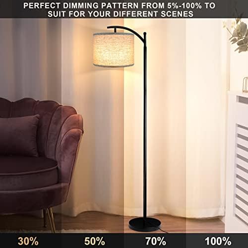 ROTTOGOON Floor Lamp for Living Room, 4 Color Temperature LED Floor Lamp with Remote Control & Foot Switch, LED Bulb
