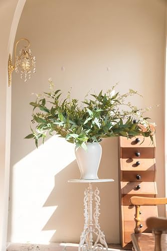 MISSPIN Artificial Flowers with Greenery Stems Faux Plants Indoor Branches for Tall Vase Ultra-Realistic, 9 Pcs Wedding Centerpieces, Home Decor & DIY Bouquets