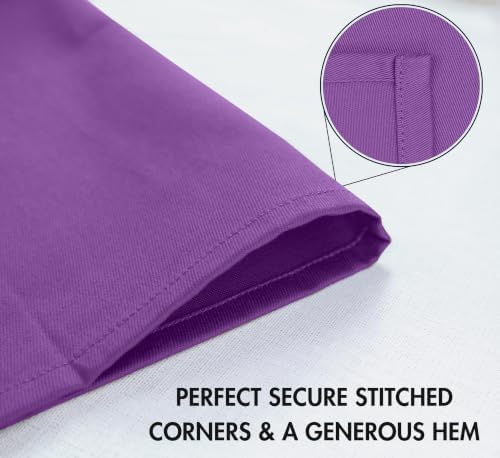 Ruvanti Cloth Napkins Set of 6, Cotton Enrich 18”x18” - Purple