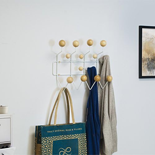 Mid Century Modern Bubble Wall Mounted Coat Rack, Natural