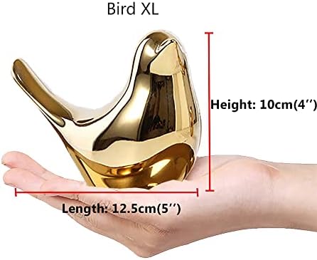 FANTESTICRYAN Small Birds Statues Home Decor, Modern Style, Gold, XL