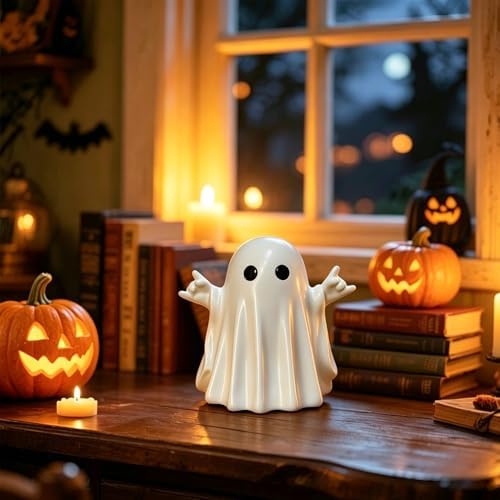 Halloween Ghost Figurine Resin Rock Finger Ghost Statue