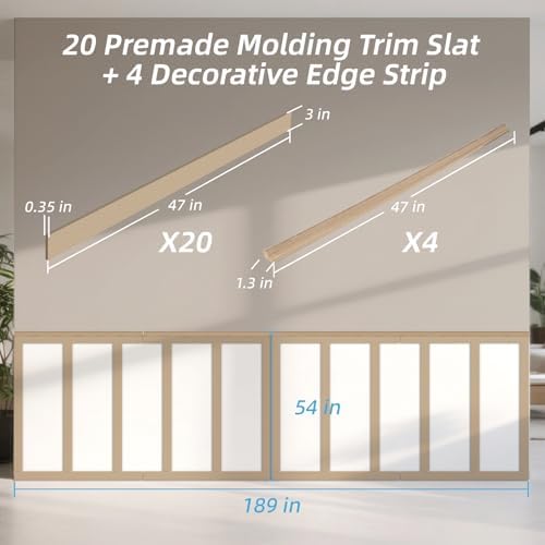 MDF Accent Wall Panel / 189 x 54 / Log Color