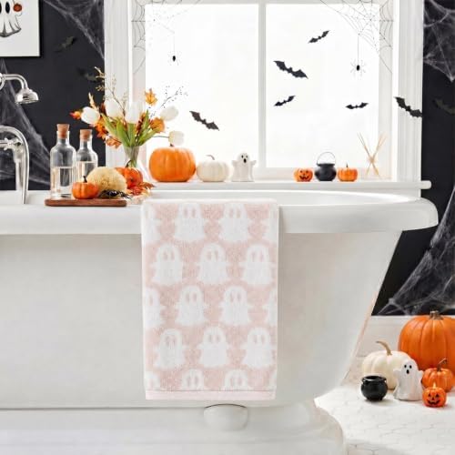 Artoid Mode 1 Pc Pink Ghost Halloween Hand Towel for Bathroom
