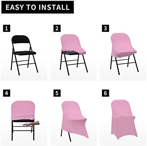 HAINARverS Stretch Spandex Folding Chair Covers 30PCS Pink