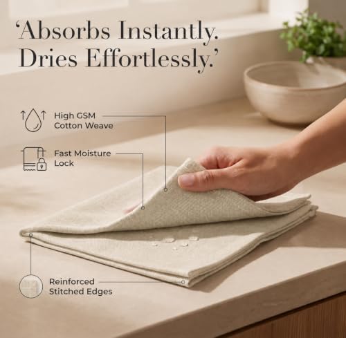 Urban Villa Cloth Napkins Cotton 20x20 (Set of 12) Beige/White