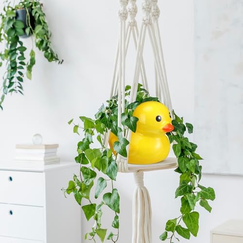 Sieral 3 Pcs Yellow Duck Shaped Ceramic Planter Duck Flower Vase Cute Cartoon Animal Flower Planter Pots for Indoor/Outdoor Gardens Decoration Home and Nursery Decor
