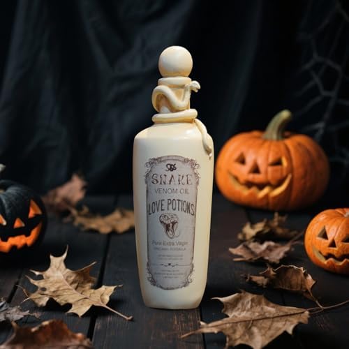Cynkeyee Halloween Poison Bottles Resin Snake Witch Potion Decor