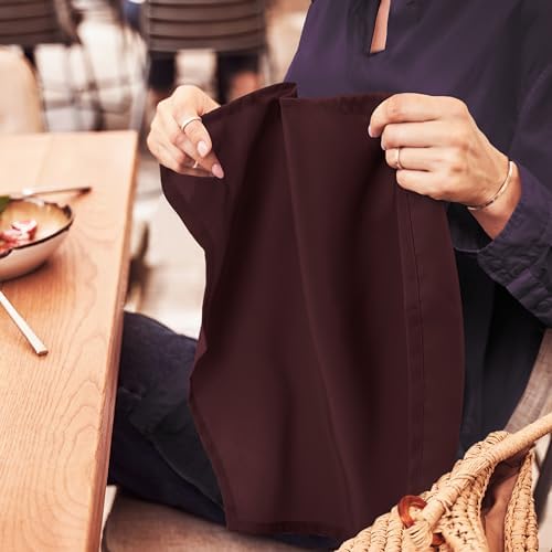 Utopia Home [24 Pack, Burgundy] Cloth Napkins 17x17 Inches, 100% Polyester