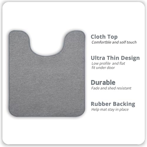 Bosap Toilet Rugs U Shaped Bathroom Rug,Machine Washable Non Slip Quick Dry Super Absorbent Ultra Thin Toilet Mats for