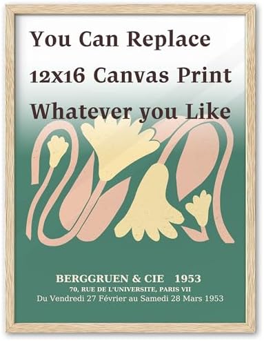 KensTro 12x16 Oak Picture Frames Set of 3 with Green Art Prints