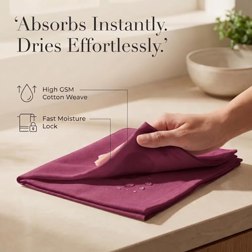 Urban Villa Cloth Napkins 100% Cotton Highly Absorbent Washable Durable Reusable Premium Dinner Napkins Ideal for Gifts for Mothers Day Hotel Farmhouse Parties - Purple (20" x 20", Set of 12)