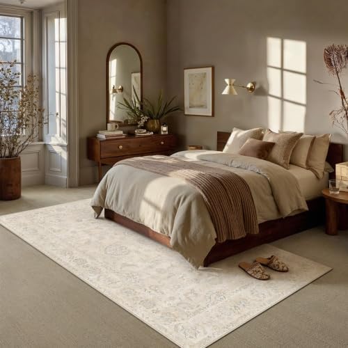 9x12 Light Cream Neutral Area Rug