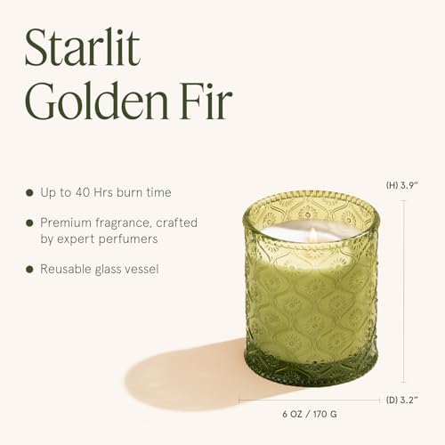 LA JOLIE MUSE Starlit Fir Pine Scented Candles for Home, Soy Wax 40 Hrs