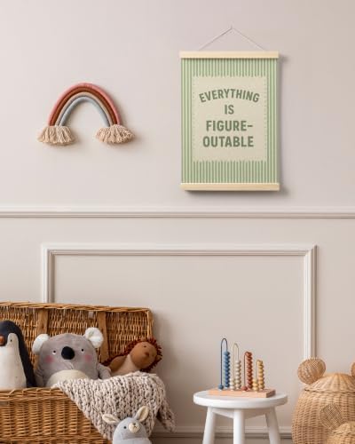 FGFK Everything Is Figureoutable Inspirational Wall Art Poster Hanger Frame