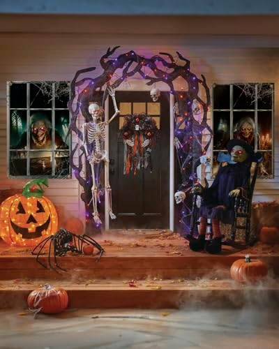 Yigney 2 Pcs Scary Halloween Window Decorations Zombies Ghost Window Cover