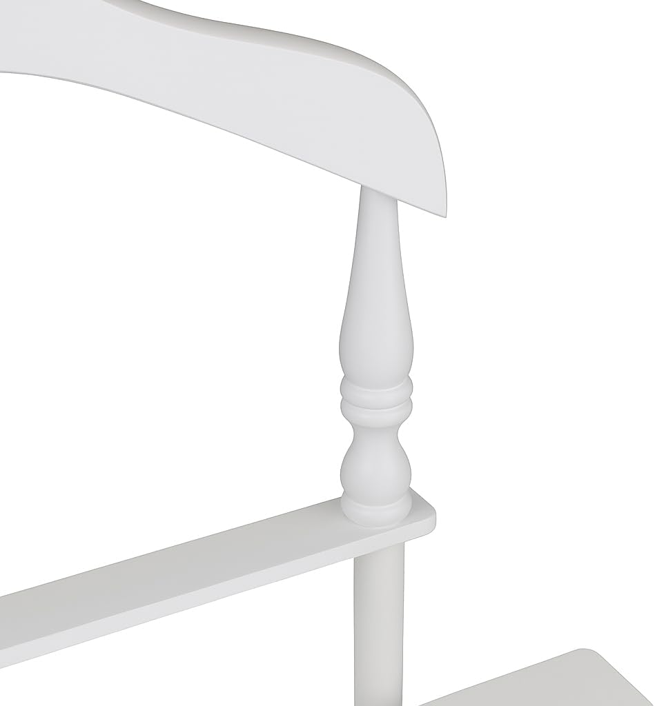 Proman Products Sakura Twin Valet with Wooden Hanger, Trouser Bar & Tie Bar, White