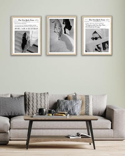 EcoHest Small 8x10 in Cheetah and Jaguar Walking Framed Wall Art