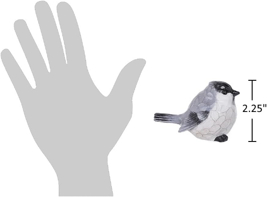 Chickadee Bird Figurines / Set of 2