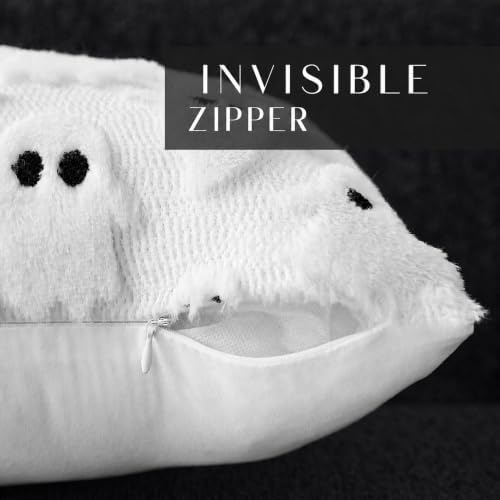 DFXSZ Halloween Pillow Covers 12x20 White Ghost Plush Halloween Decor095A12