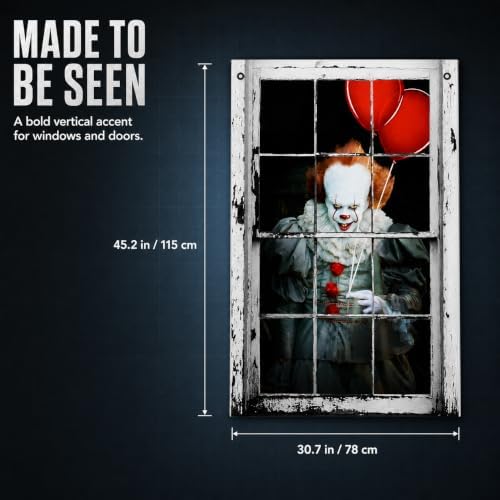 MCJC Halloween Horror Curtain, Halloween Decoration, Window Door Cover