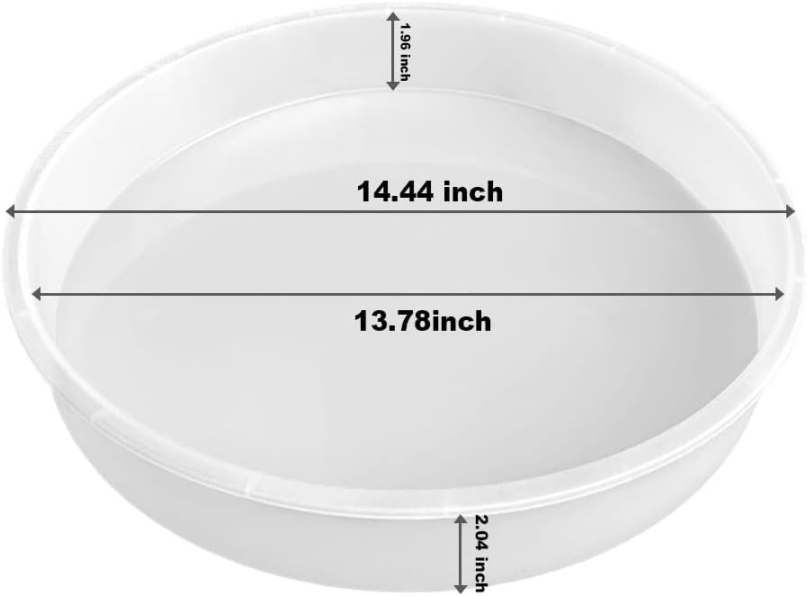 14" Round x 2" Deep XL Large Tray Mold / Set of 14