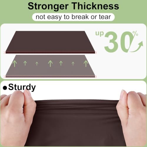 misaya 12 Packs Disposable Plastic Fall Table Cloth Beige and White