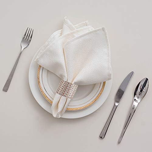 Accmor 100pcs Napkin Rings, Champagne Napkin Rings Buckles