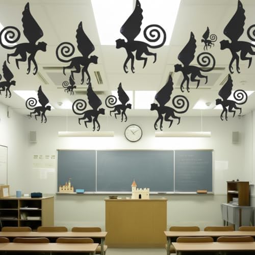 Preboun 20 Pcs Wizard Party Decoration Fly Hanging Monkey Banner