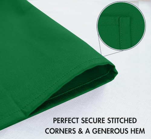 Ruvanti Cloth Napkins Set of 6, Cotton Enrich 18”x18” - Dark Green