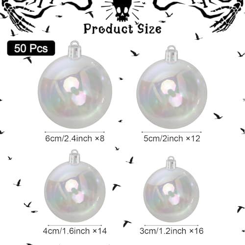 50pcs Iridescent Ornaments Balls for DIY Halloween Bubble Cauldrons