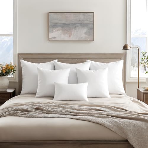 MIULEE 18x18 Throw Pillows Inserts 4 Pack, Decorative Pillows for Couch Bed