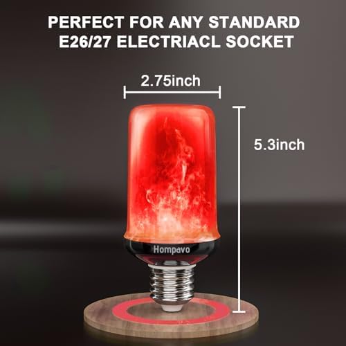 Hompavo 【Upgraded Flame Light Bulbs for Home Decor with Upside Down Effect
