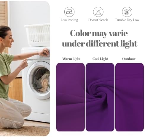 PLOYMONO Eggplant Cloth Napkins - 8 Pack 17" x 17" Polyester Dinner Napkins