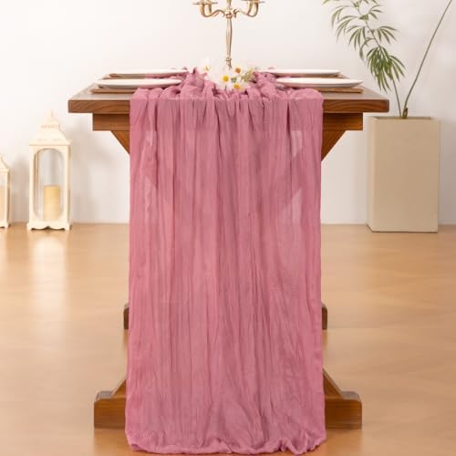 Cheesecloth Table Runner Fall Boho Wedding Birthday Party Home Decor