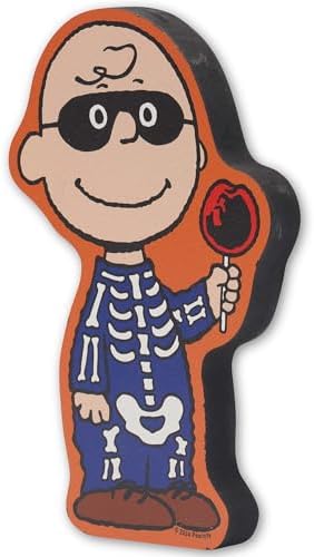 Open Road Brands Peanuts Charlie Brown Skeleton Shelf Sitter Decor