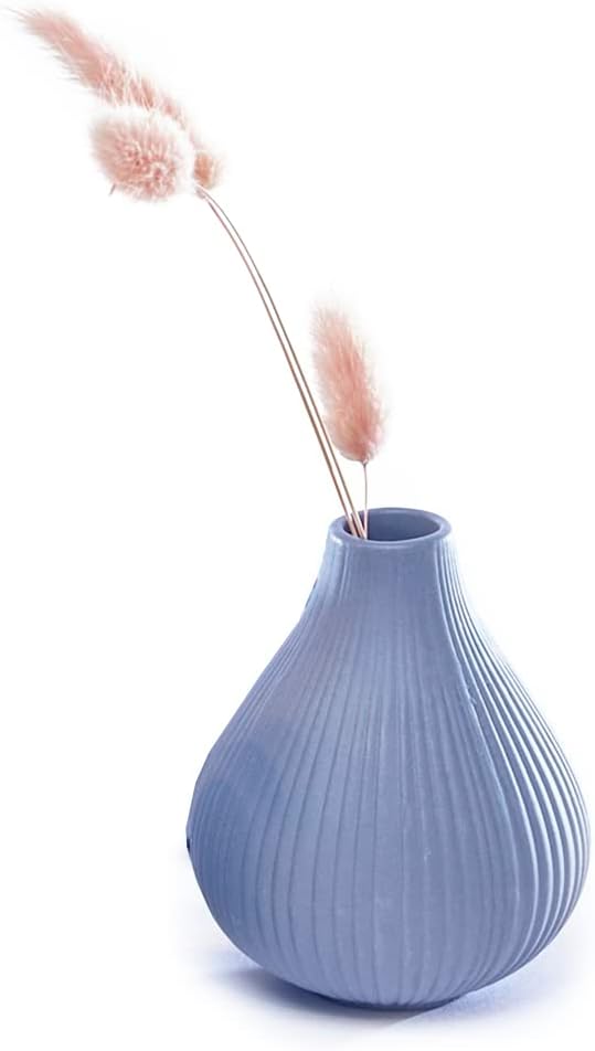 ‘Frost’ Ceramic Flower Vase / Blue Gray / Set of 6