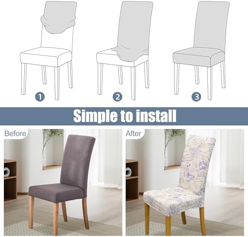 Dining Chair Covers, Stretch Seat Covers, Washable Furniture Protector