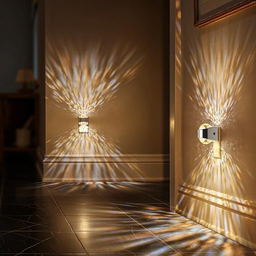 Briignite Night Light, Sliver Projector Night Lights Plug into Wall 2 Pack