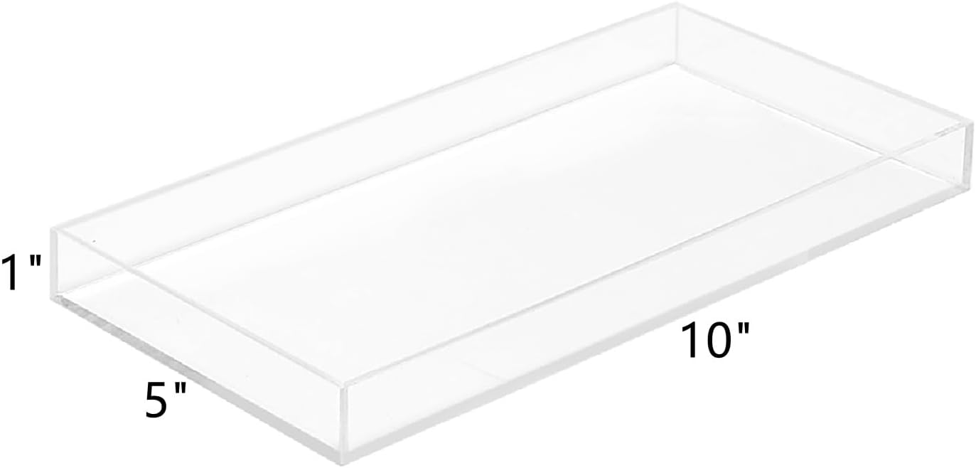 Acrylic Tray Bathroom Tray for Countertop / Clear