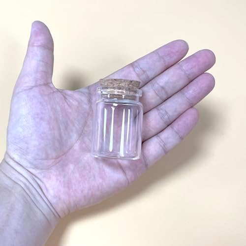 8 pcs 35ml Small Glass Bottles with Cork Stopper Christmas Ornaments,Wishing Bottle 37x50mm(1.46x1.97inch)