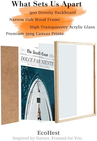 EcoHest Small 8x10 in Dolce Far Niente Newspaper Framed Wall Art
