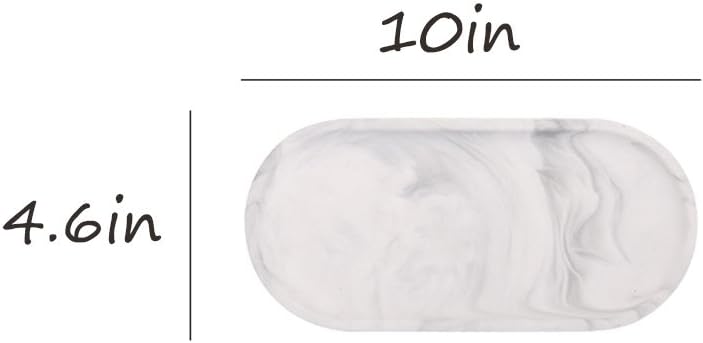 Chic Ceramic Marble Style Oval Dessert Plate Cake Plate Jewelry Dish Ring Dish Cosmetics / Simple