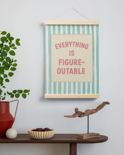 FGFK Everything Is Figureoutable Inspirational Wall Art Poster Hanger Frame