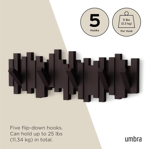 Space-Saving Storage Organizer / Espresso / 5-hook